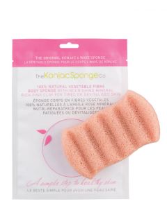 The Konjac Sponge 6 Wave Body Sponge Pink Clay